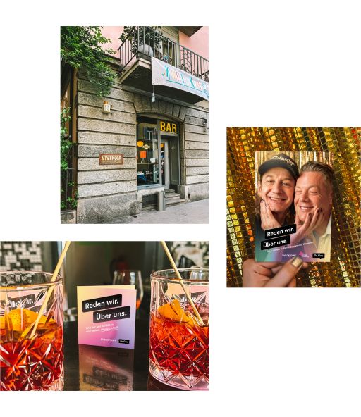 Aids hilfe schweiz 2023 drgay kampagne bar drinks flyer FIVE AG Full Service Werbeagentur in St Gallen und Zuerich4