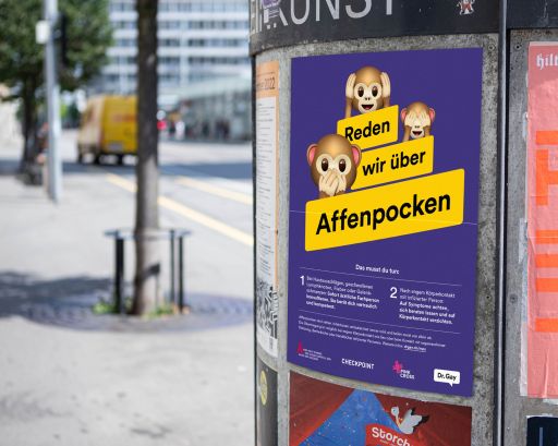 2022 aids hilfe schweiz bag affenpocken plakat FIVE AG Full Service Werbeagentur in St Gallen und Zuerich