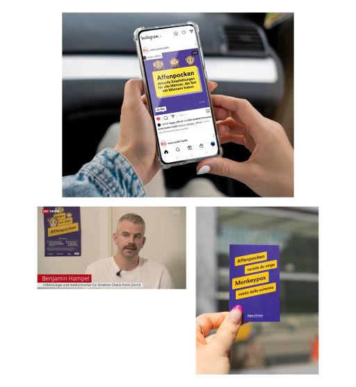 2022 aids hilfe schweiz bag affenpocken screen flyer FIVE AG Full Service Werbeagentur in St Gallen und Zuerich