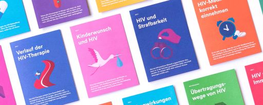 2020 aids hilfe schweiz factsheets cover FIVE AG Full Service Werbeagentur in St Gallen und Zuerich