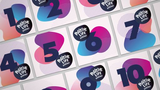 2022 positive life podcast spotifycover FIVE fullserviceagentur werbeagentur st Gallen zuerich