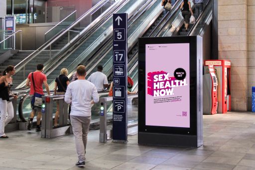 2022 bundesamt fuer gesundheit BAG kampagne sex health now stele FIVE AG Full Service Werbeagentur in St Gallen und Zuerich