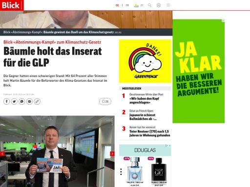 Greenpeace schweiz 2023 klimaschutz kampagne reaktive Banner FIVE AG Full Service Werbeagentur in St Gallen und Zuerich 02