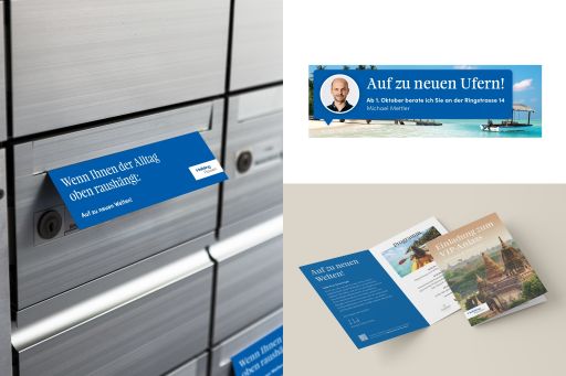 Helbling Reisen 2022 kampagne mailing post mailbanner einladung FIVE AG Full Service Werbeagentur in St Gallen und Zuerich