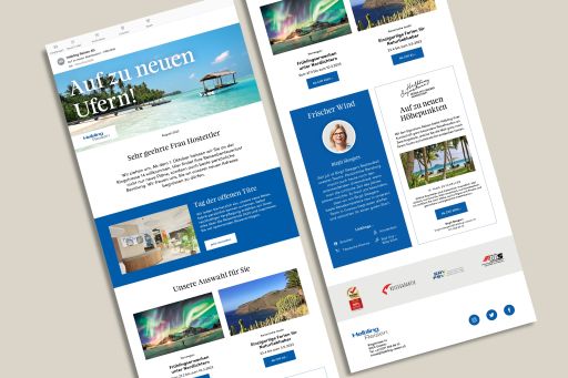 Helbling Reisen 2022 kampagne newsletter FIVE AG Full Service Werbeagentur in St Gallen und Zuerich