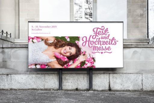 2019 fest hochzeitsmesse olma messen ostschweiz plakat f12 FIVE AG Full Service Werbeagentur in St Gallen und Zuerich