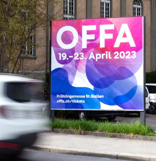 Offa2023 f24 plakat kampagne FIVE AG Full Service Werbeagentur in St Gallen und Zuerich