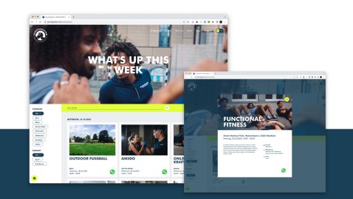 Sportegration website FIVE Werbeagentur St Gallen Kursfinder3